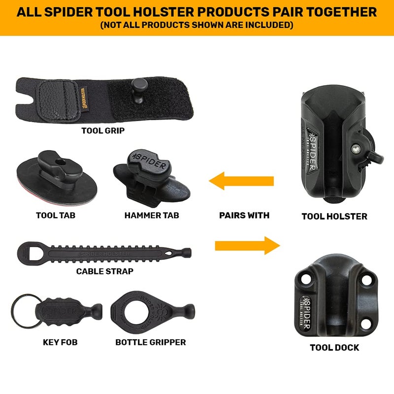 Spider Tool Holster - Tool Docks - PACK OF FOUR - Install Spider compatible tool storage anywhere in your workspace! - Image 3
